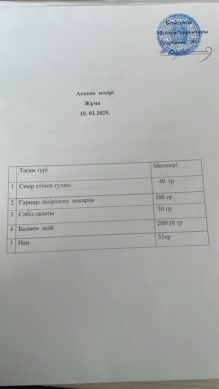 Ас мәзірі