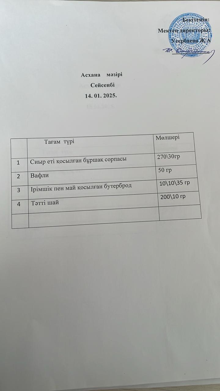 Ас мәзірі