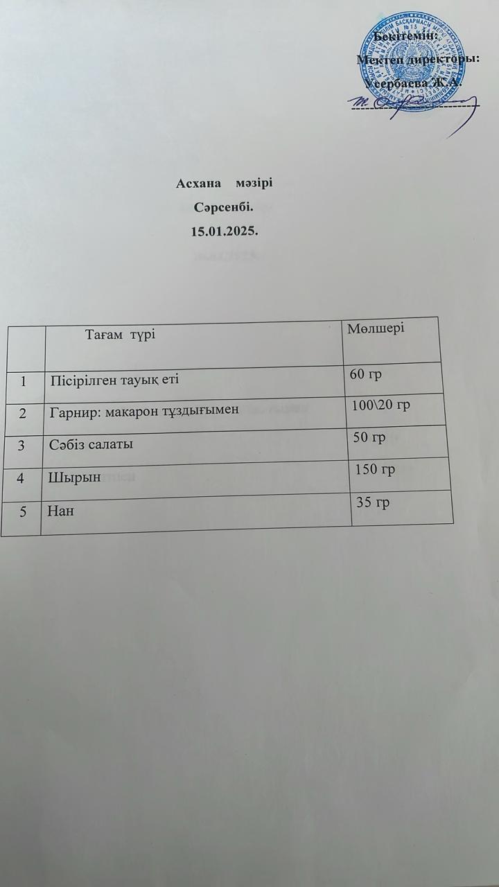 Ас мәзірі