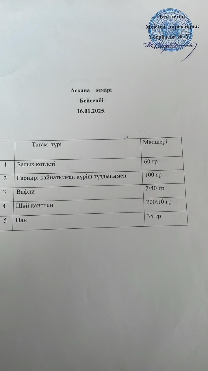 Ас мәзірі