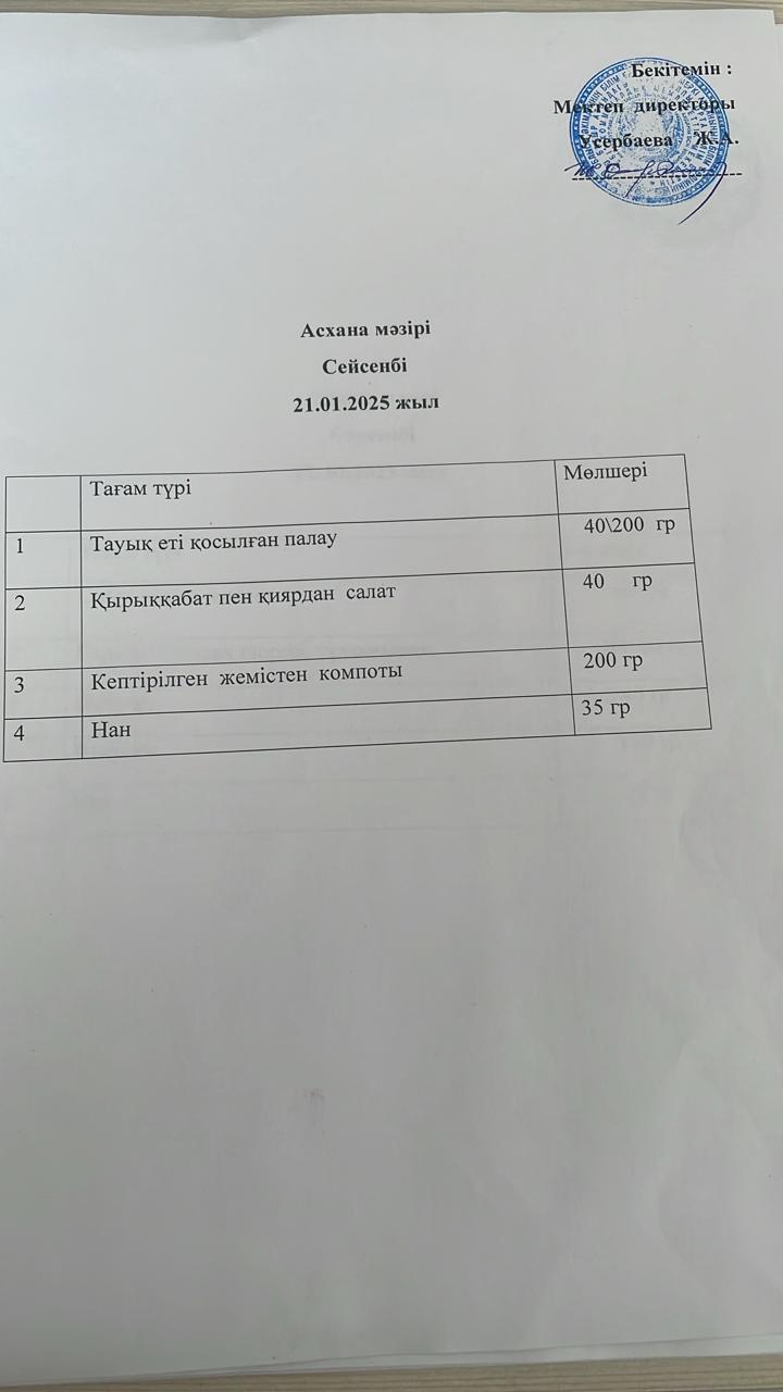 Ас мәзірі