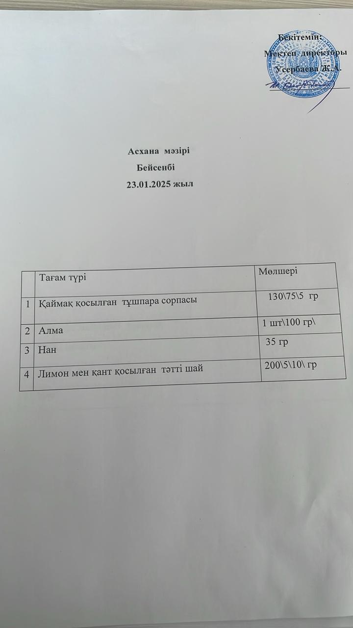 Ас мәзірі