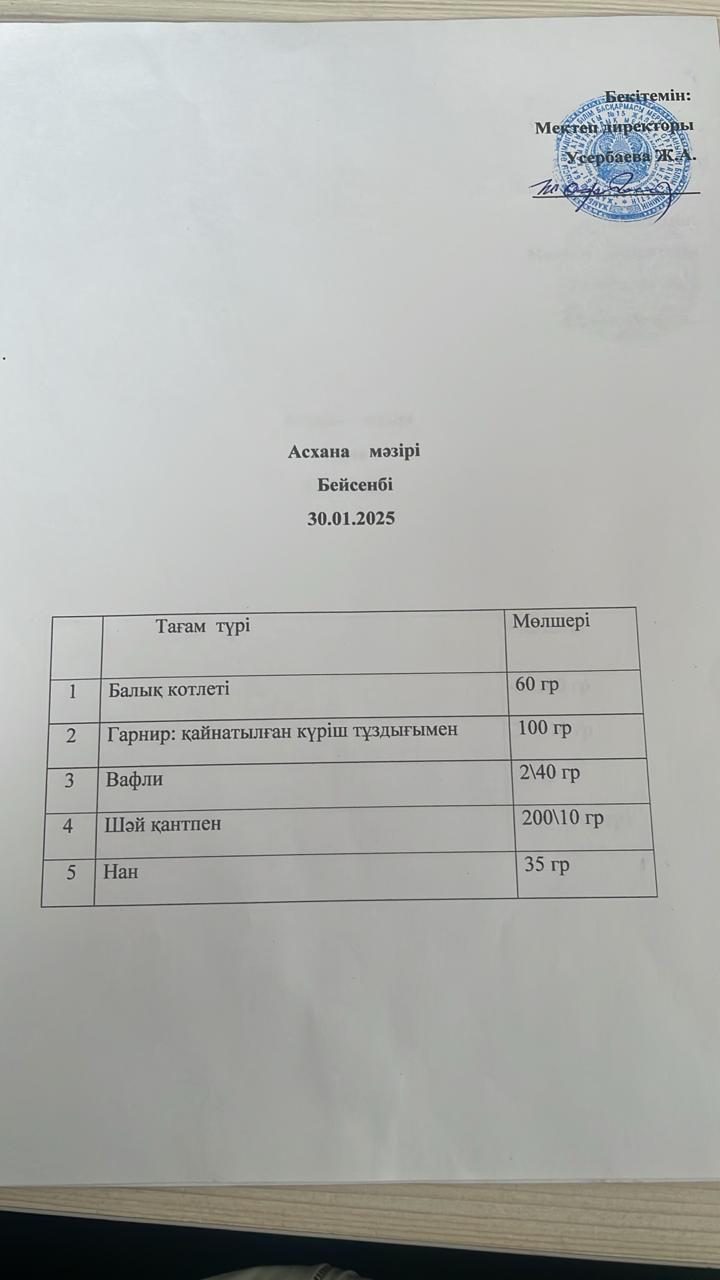 Ас мәзірі